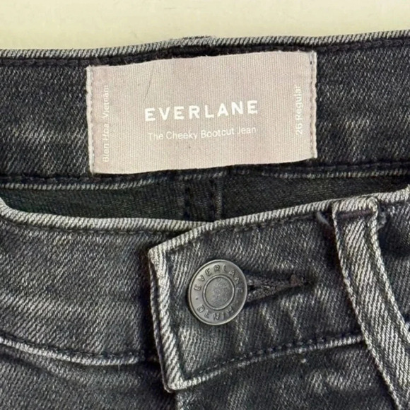 Everlane 'The Cheeky Bootcut Jean' Women's Size 26 Regular in Black - Picture 6 of 11